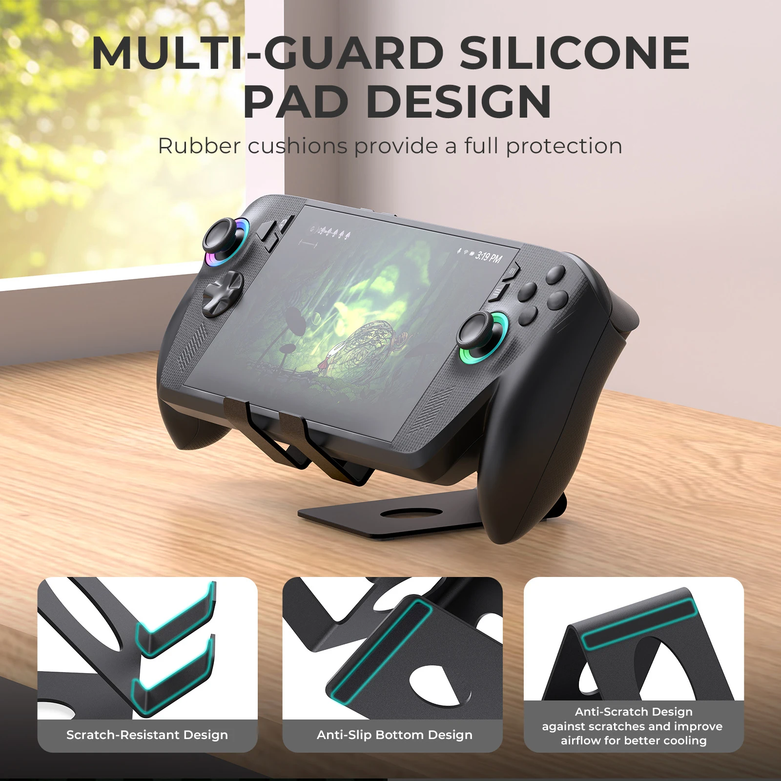 Metal Desktop Stand for ROG Ally/ROG Ally X/Switch/ Switch 2/Steam Deck/Legion Go Handheld Consoles Game Console Accessories