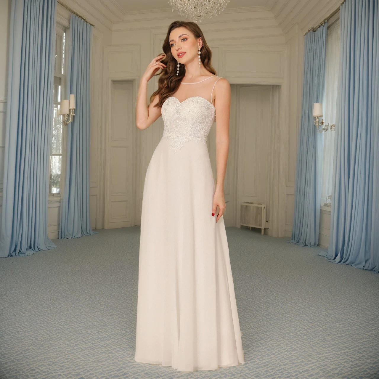 BABYONLINE فساتين سهرة أنيقة شفافة باللون العنابي بدون ظهر بدون أكمام للحفلات الراقصة مزينة بالخرز على شكل حرف a فساتين الحفلات