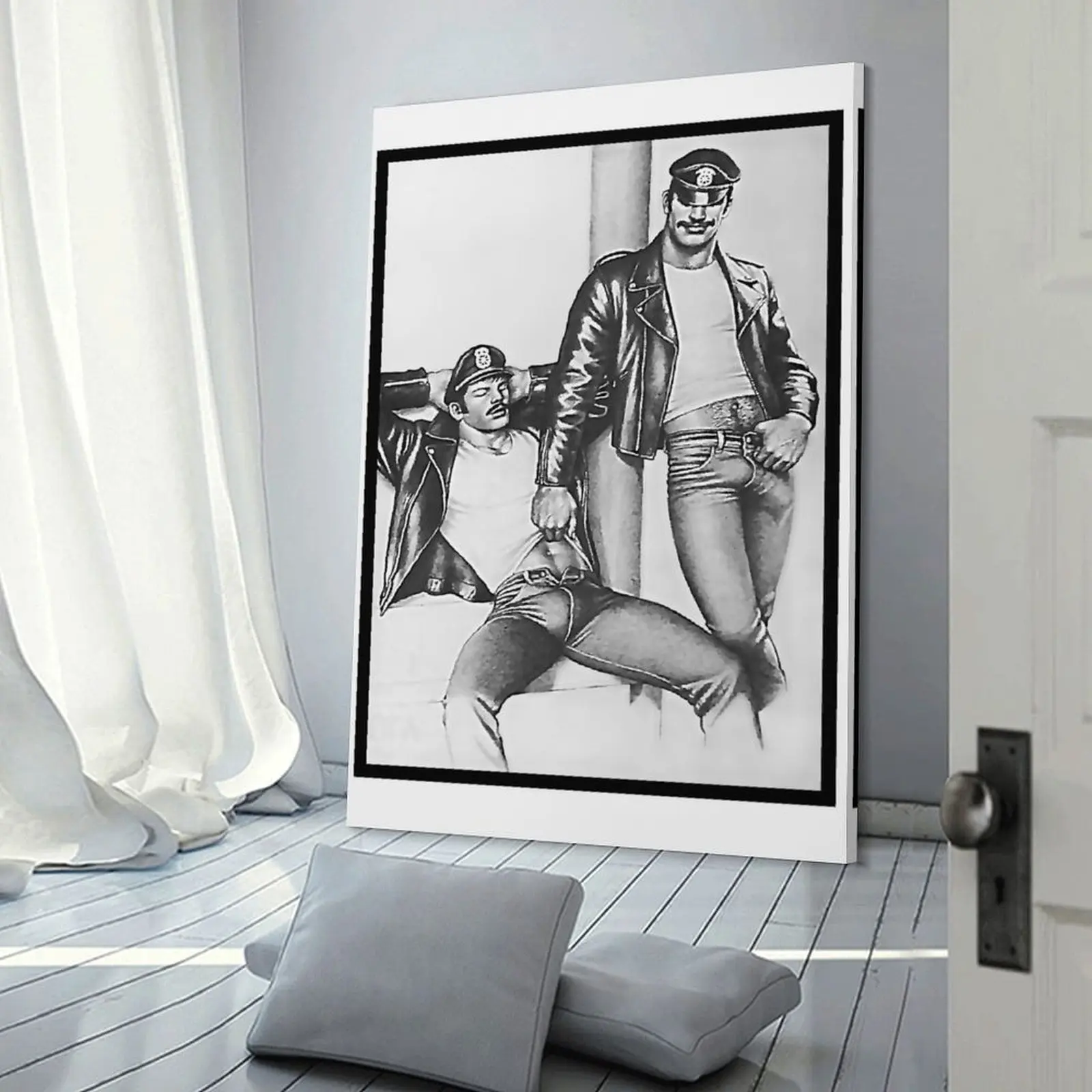 Vintage Tom of Finland - Frisky Duo Canvas Painting Decor for room Wall decoration poster poster anime