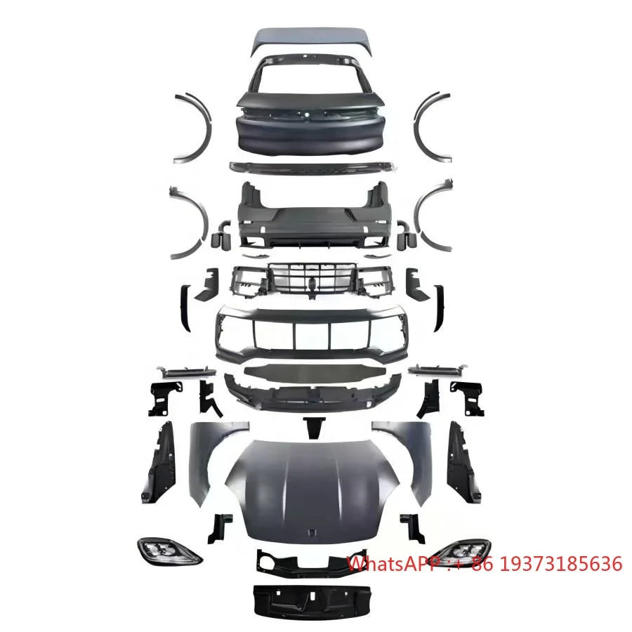 Auto Bodykit Modified for Porsche Cayenne 2011-2017 Upgrade to 2024 9Y0.2 Bumpers Car Lamps Trunk Lid Hood Fender