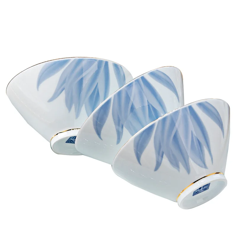 

Ceramic tableware underglaze color, dish set, household new Chinese high-value dish set