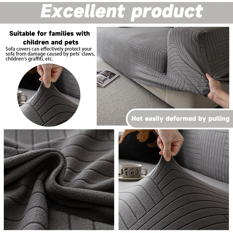 OEM Custom Chenille Sofa Cover Anti-Slip Full Coverage Anti-Cat Scratch Washable All Seasons