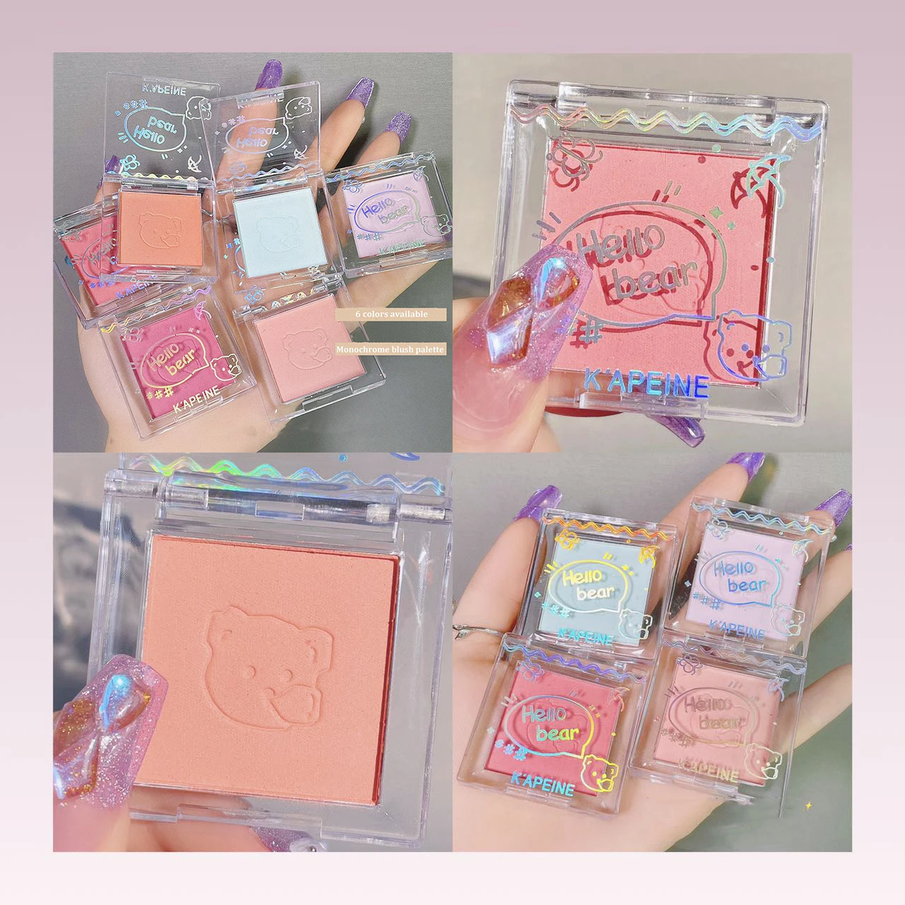 Monochrome Blush Palette Rose Hawthorn Cheek Tint Blusher Powder Natural Face Makeup Matte Peach Rouge Contour Shadow Palette