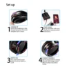 Écouteurs sans fil Disco Led, 500m de Distance, 10 casques d'écoute avec 1 émetteur 5