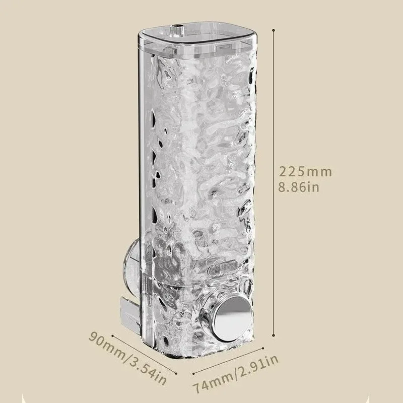 450ml Wall Mounted Bathroom Accessories, Household Bathroom, Kitchen Visualization, Transparent Liquid Soap Dispenser
