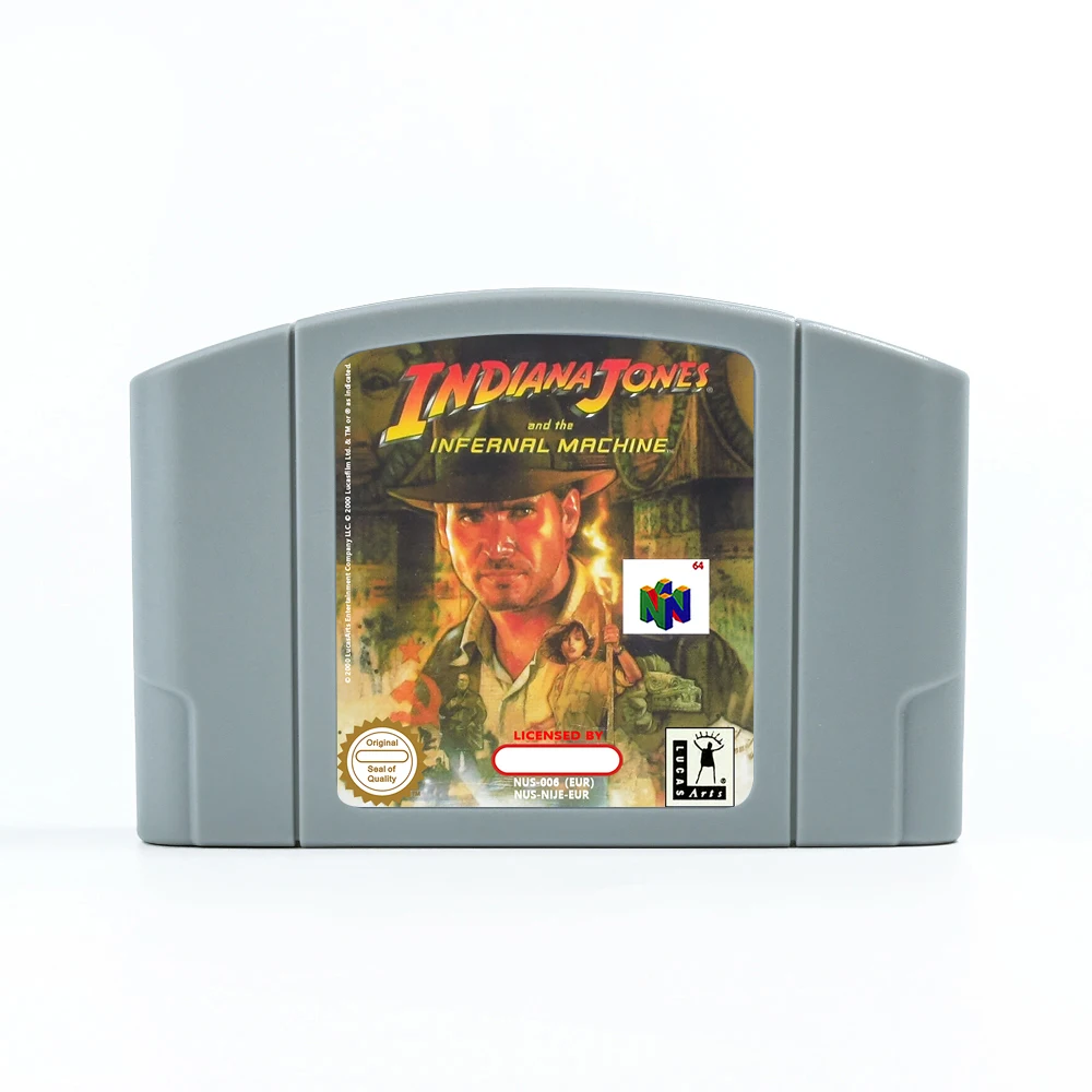 Indiana Jones and the Infernal Machine N64 Cartridge USA EUR Game Card For 64bit Game Consoles