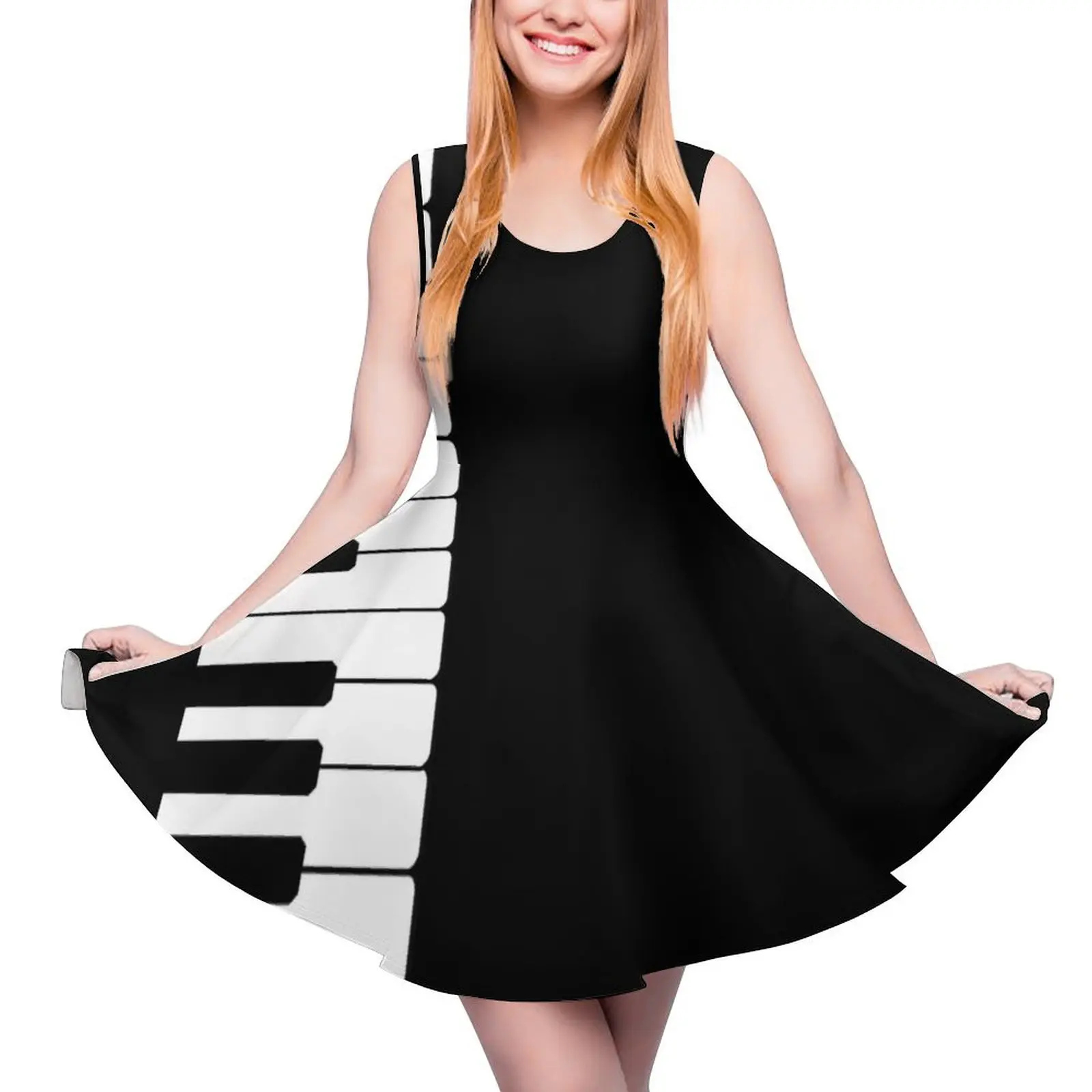 

Piano Sleeveless Dress summer dress for women 2024 Long dress