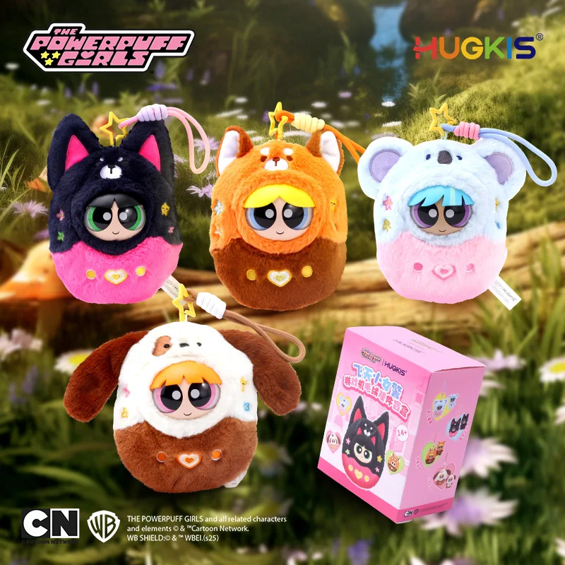 

Original Powerpuf Girls Game Console Plush Pendant Blind Box Doll Mysterious Box Surprise Cute Storage Bag Girl Birthday Gift