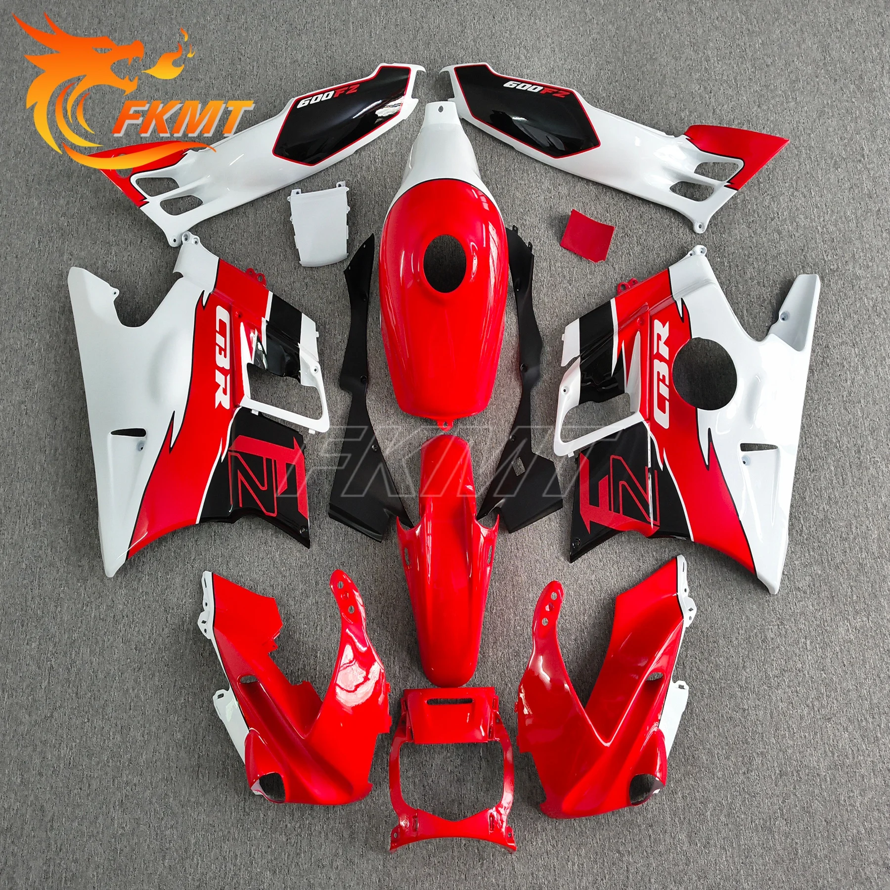 

For Honda CBR 600F2 F2 91-94 CBR600RR CBR600F2 Red White CBR600 F2 1991 1992 1993 1994 91 92 93 94 ABS Fairing Kit
