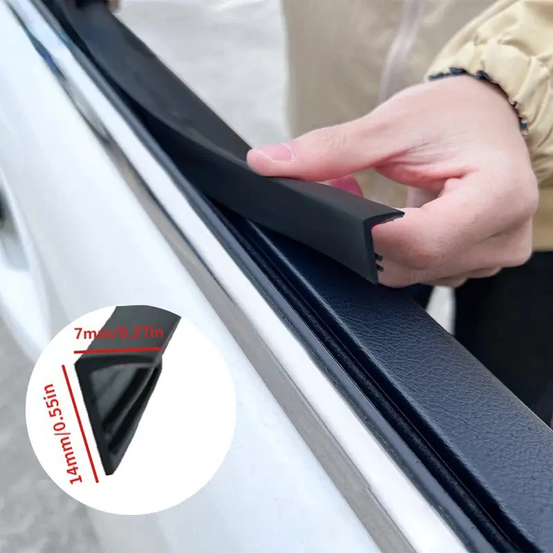 1 Meter × 4 Rolls Automotive Window Sealing Strip - Rubber Gap Filler for Side Windows, Durable & Waterproof, Easy to Install