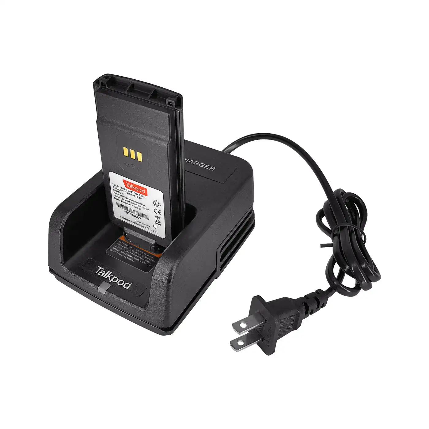 Talkpod Desktop Charger Tray with Plug Cable Input AC 100-250V for A50P Series RELAY PORTABLE RADIO Chargers Base Accessory