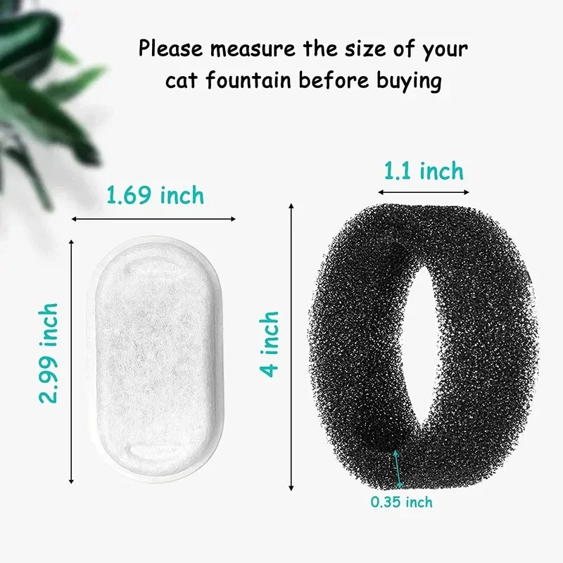 Cat Water Fountain Filters for Stainless Steel 67oz/2L Adjustable Water Flow Pet Fountain compatible with PETLIBRO foutain