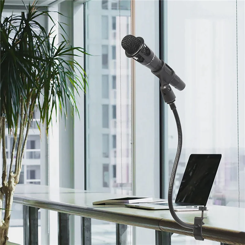 

AA75-3X Microphone Stand Flexible Gooseneck Desk Clamp Holder Microphone Arm Recording Equipment For Meeting Lecture Podcast