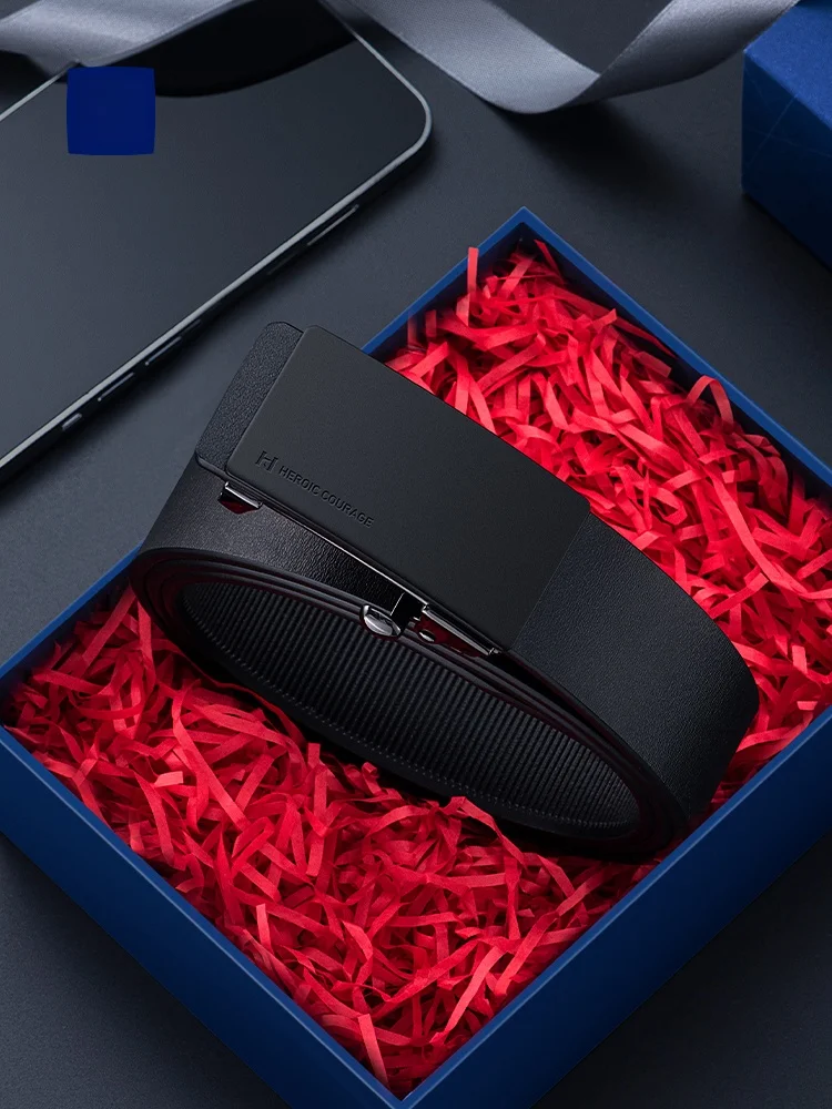 fashionable-automatic-buckle-leather-belt-real-cowhide-no-tooth-for-men-suitable-for-casual-and-formal-wear-gift-for-boyfriend