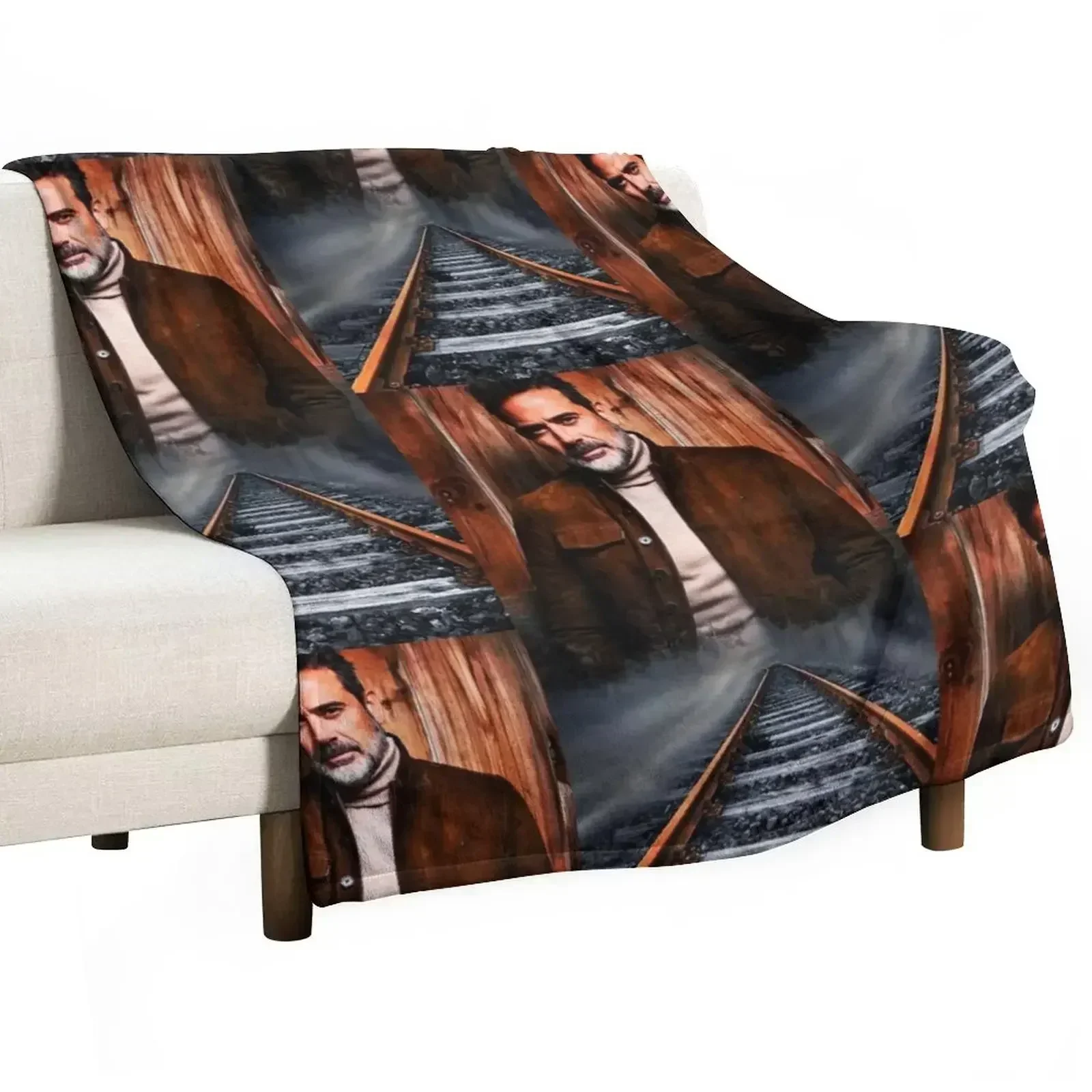 Jeffrey Dean Morgan Throw Blanket bed plaid Sleeping Bag Luxury Throw Giant Sofa Blankets