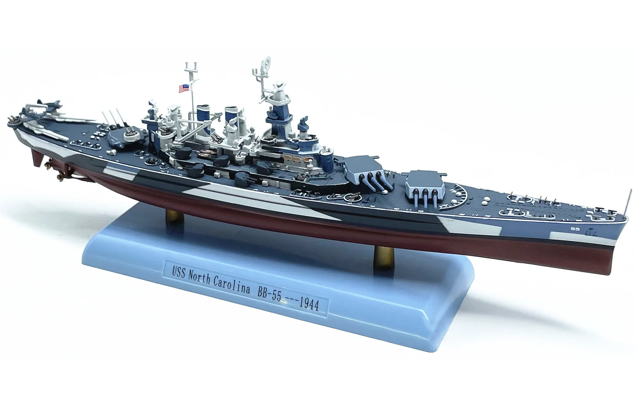 

Изысканный 1:1000 USS, Северная Каролина, Вторая мировая война, модель корабля из сплава, статический маятник 1944