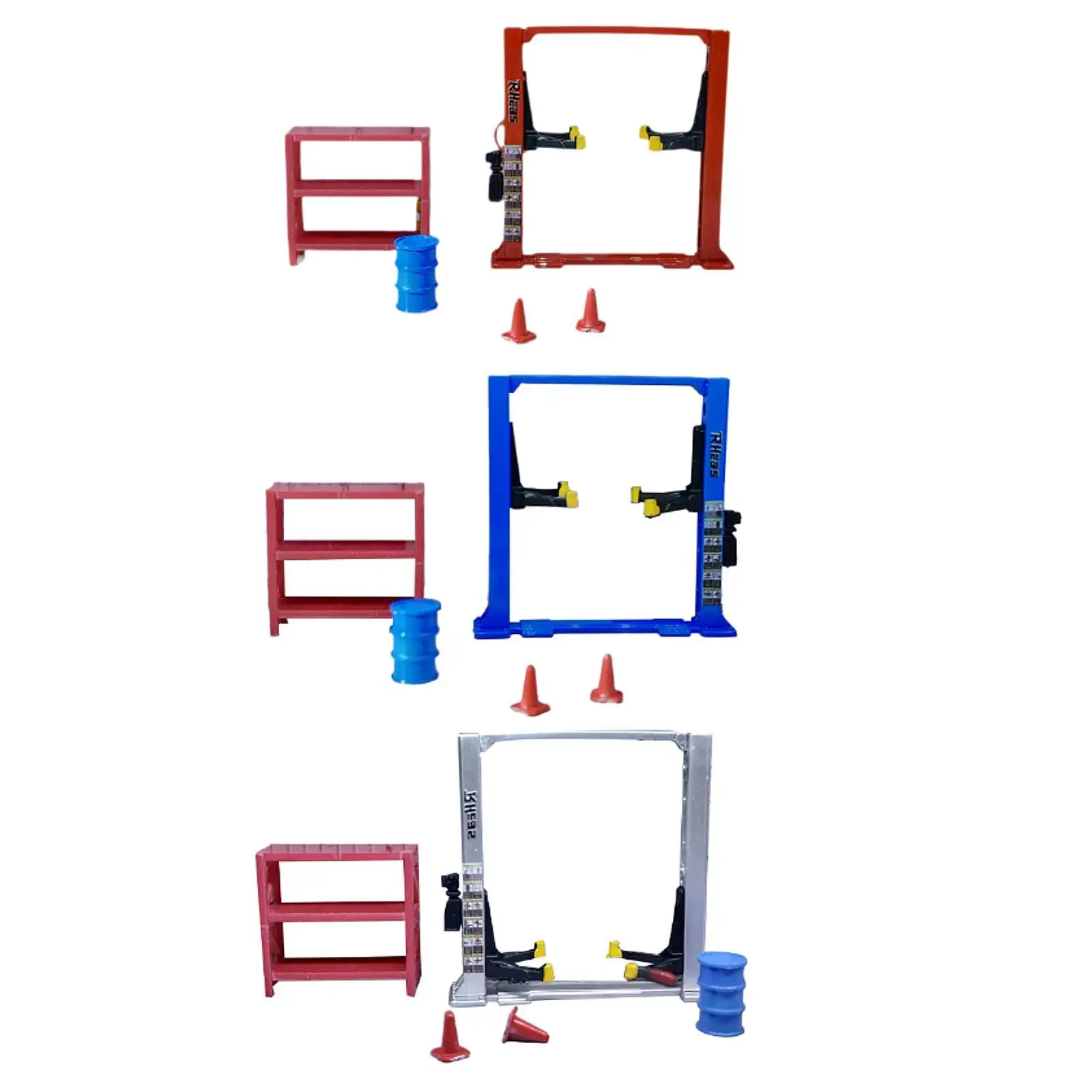 

1/64 масштаб диорама гаражная сцена модель контейнер мебель портальный кран ремонтная рамка миниатюрная модель мастерская набор инструментов для ремонта