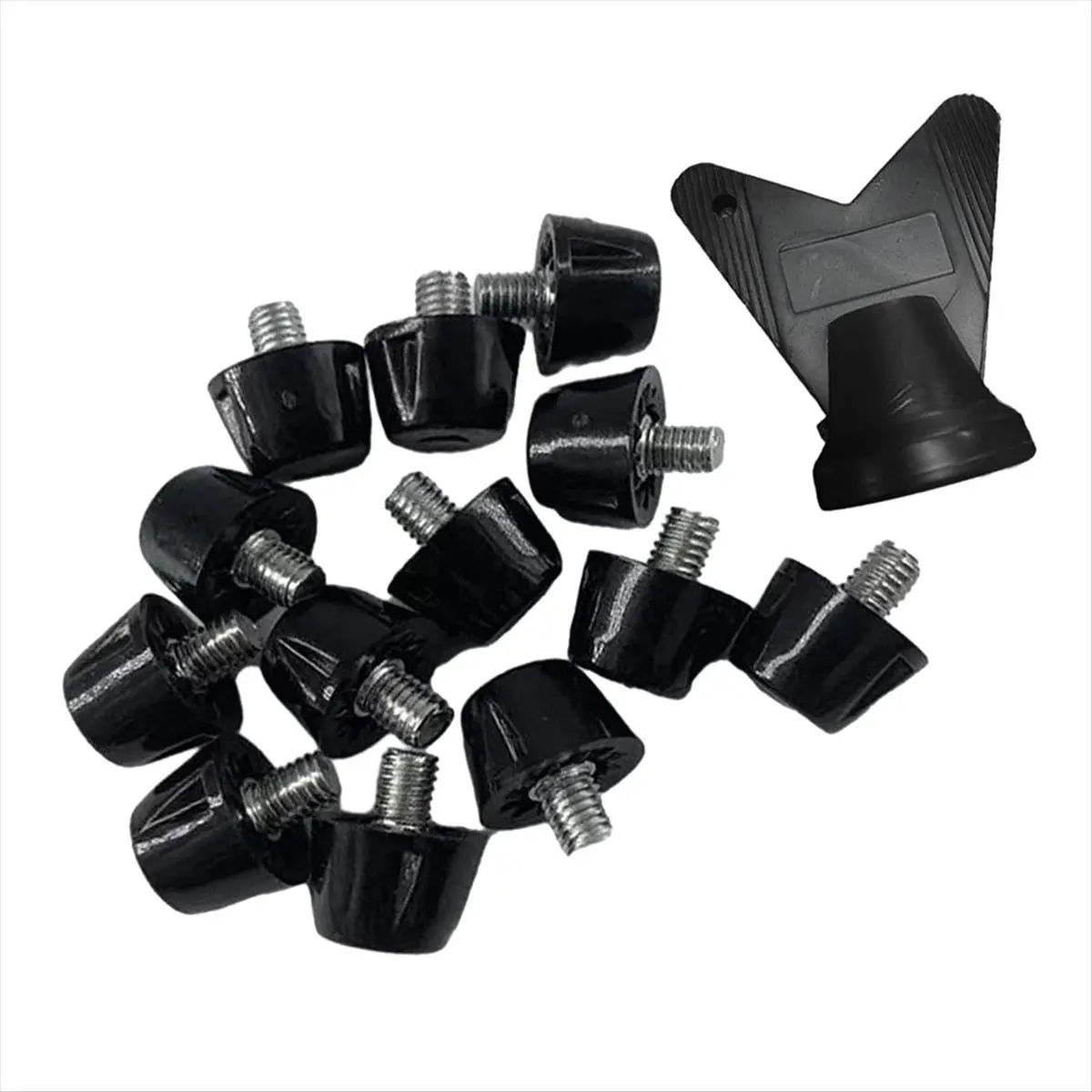 AT33 12 PCS Football Boot Spikes Professional Soccer Boot Cleats M5 Replacement Studs with Wrench Track Shoes Spikes 7mm