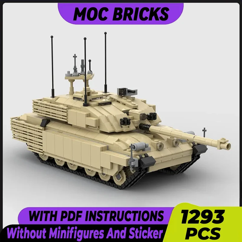 

Military Weapon Model Moc Building Bricks Challenger 2 TES Tank Technology Modular Blocks Gifts Christmas Toys DIY Sets Assembly