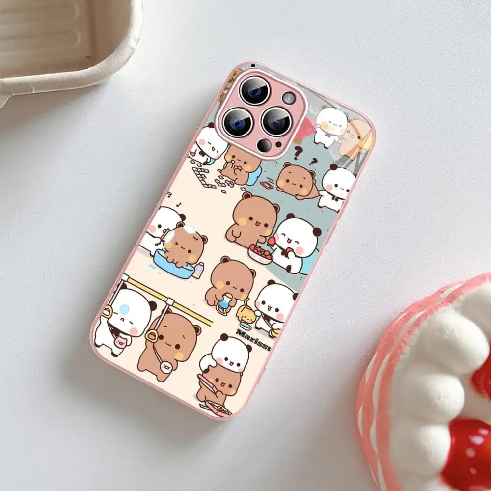 Cute B-BUBU-DUDU Phone Case For iPhone 14 13 12 Mini 11 Pro XS Max X XR 14 Plus Tempered Glass Cover