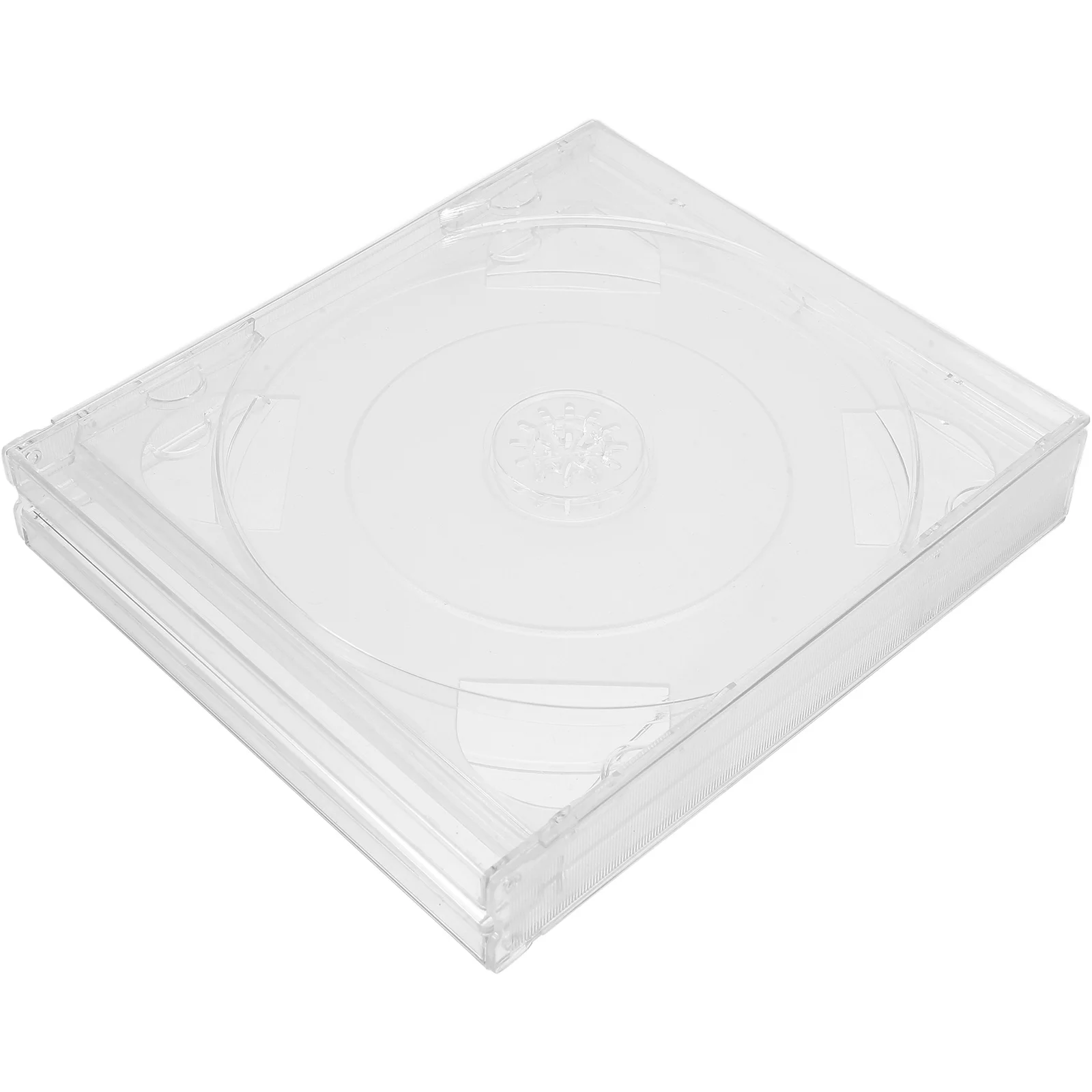 

2pcs Cd Storage Boxes Transparent Plastic Cases For Cds Dvds Portable Lightweight Clear Holder Reusable Travel Home