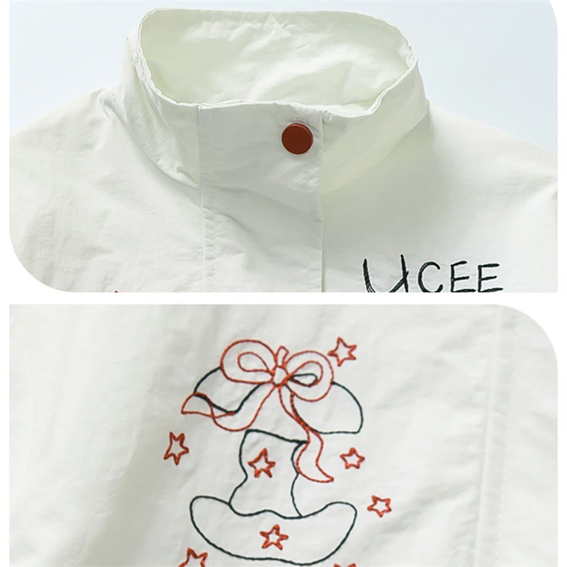 Primavera outono bebê meninas casaco de algodão com cordão na cintura elegante criança criança bonito dos desenhos animados jaqueta de gola alta crianças wear