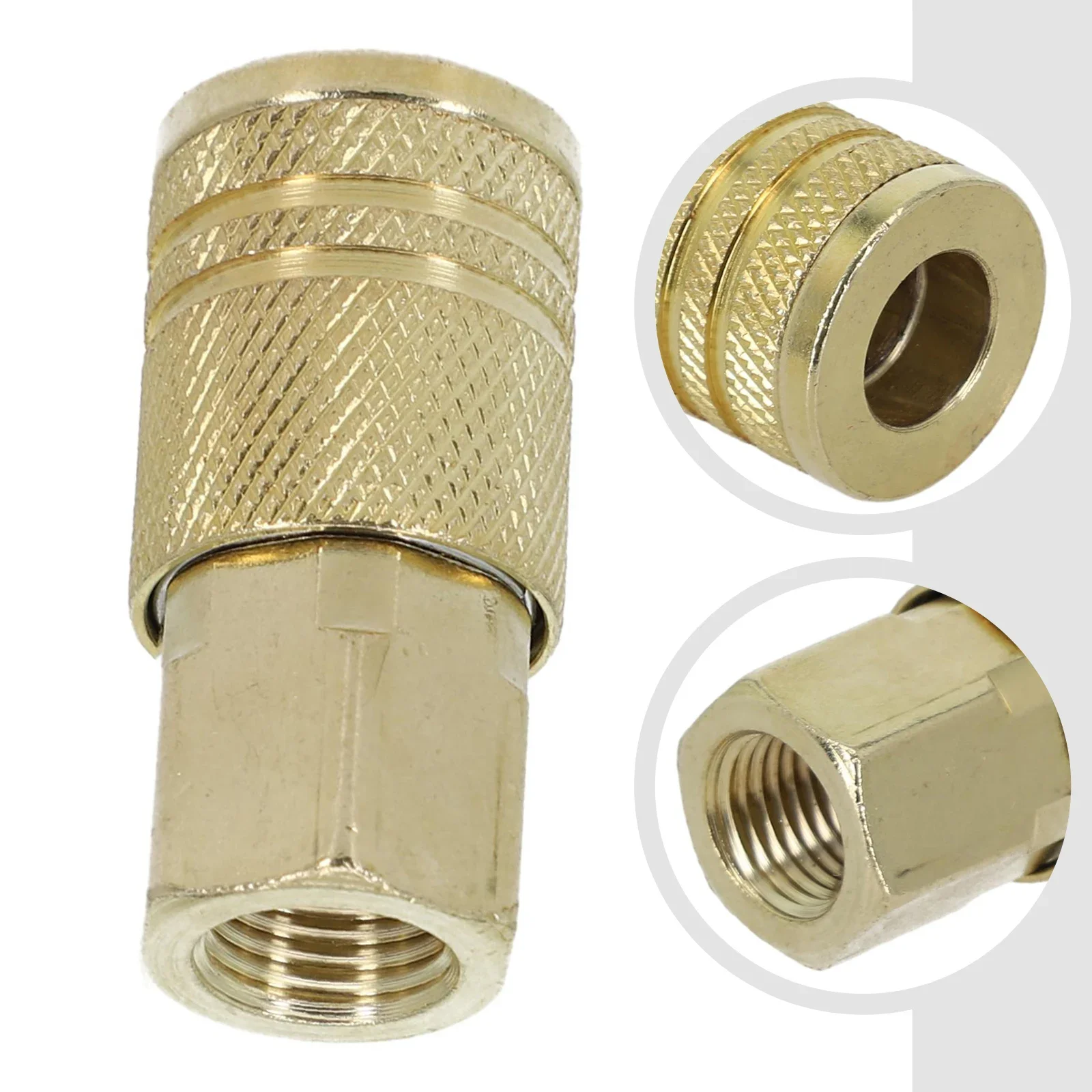 Fitting pneumatik benang laki-laki 1/4NPT, konektor cepat standar US untuk kompresor udara pipa Fitting konektor pneumatik