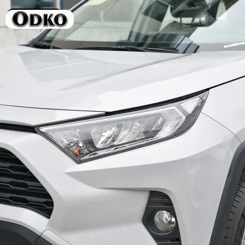 

2 шт. защитная пленка для фар автомобиля, прозрачная дымчатая черная наклейка из ТПУ для Toyota RAV4 XA50 2019 2020 2021 2022