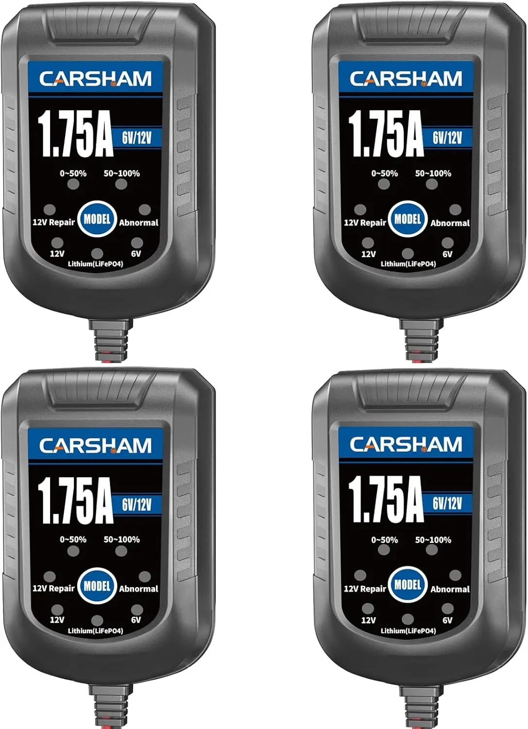 

Умное поплавковое зарядное устройство из 4 шт. для автомобилей, мотоциклов, газонокосилок, тракторов, квадроциклов, аккумуляторов 6 В/12 В