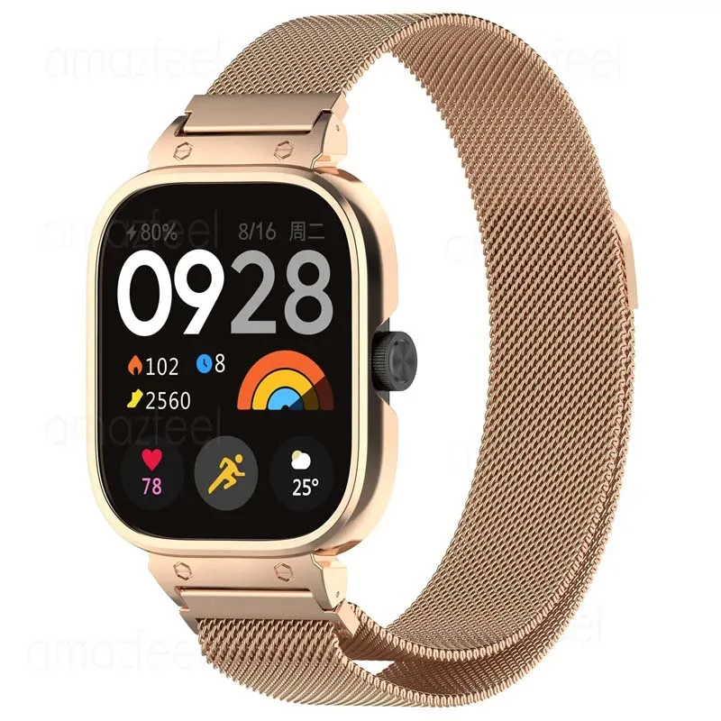 

Watchband For Xiaomi Redmi Watch 4 Stainless Steel Strap Xiaomi Redmi Watch 4 Milan Magnetic Bracelet Redmi Smart Watch 4 Strap