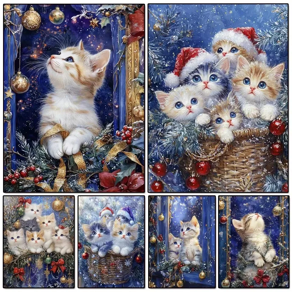 Paint by Numbers Kit for Adults，children，Beginner to Advanced Number Oil Paintin ，Home Decor ，DIY Animal Cat Oil Paintin 40X50CM