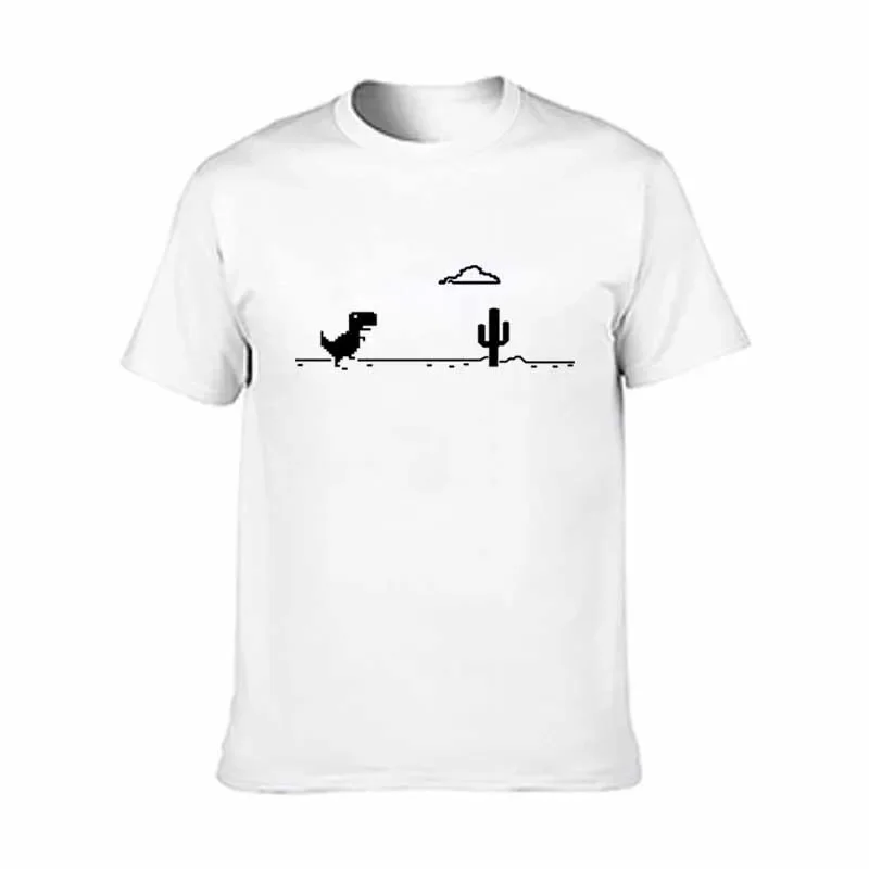 2026 New Mosaic Game Cactus Little Dinosaur Prints Men T-Shirts Creativity Street Funny Short Sleeve Casual All-math ClothingY2K