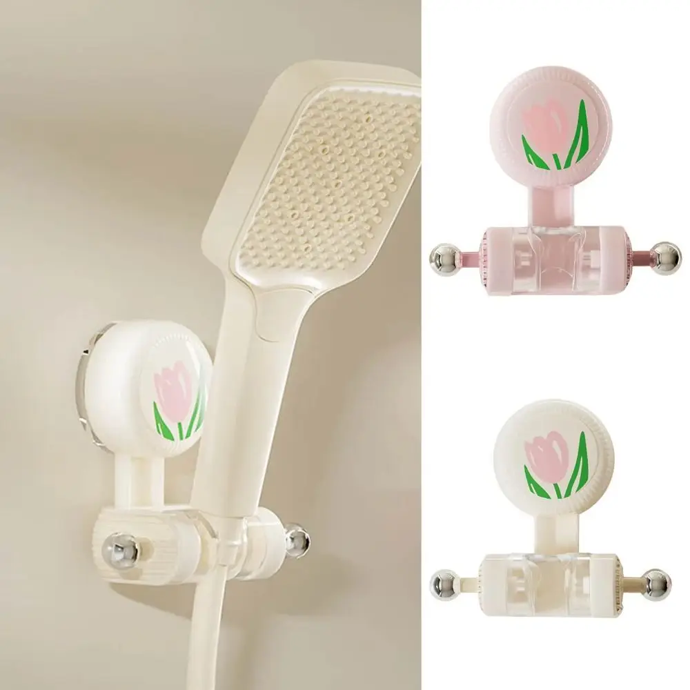 Portable Suction Cup Shower Head Holder Adjustable Cartoon Shower Head Mount Base Wall Mount Shower Bracket Bathroom Accessories