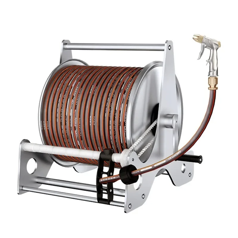 Stainless steel metal water pipe storage rack, household high pressure car wash water gun nozzle 4-minute water pipe