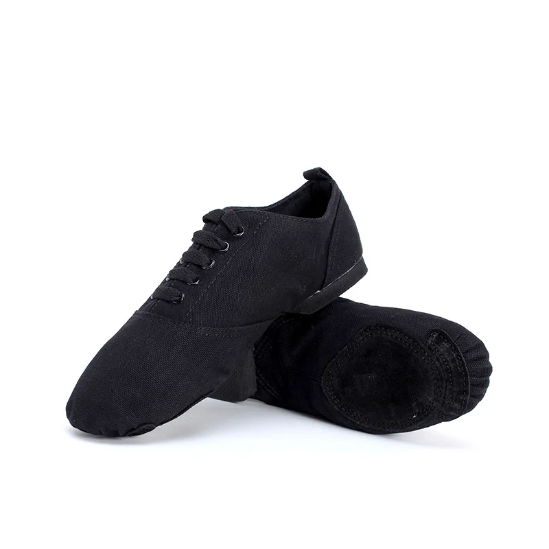 Nuevos zapatos de baile de Jazz para adultos de lona negra, botas de baile de Jazz para niños, zapatillas deportivas, zapatos de gimnasia y Fitness