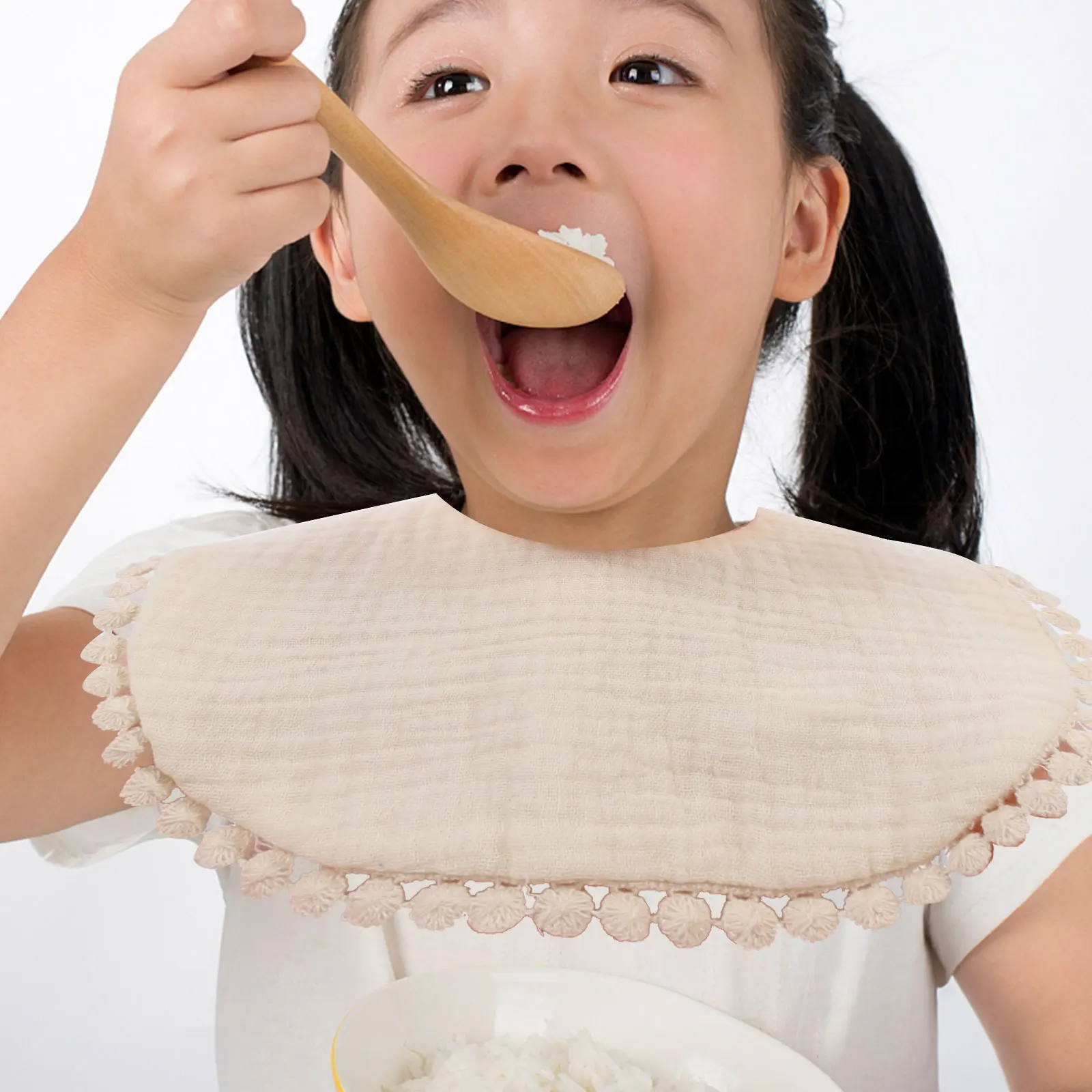 

2Pcs Soft Cotton Baby Bibs Absorbent Saliva Towel Reusable Lightweight Feeding Bib for Newborn Infant Toddler Drool Protection