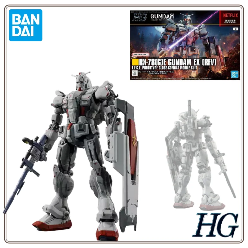 

In Stock Bandai Originale Genuino NETFLIX HG RX-78[G]E GUNDAM EX [RFV] Anime Action Figurines Children's Assembled Toys