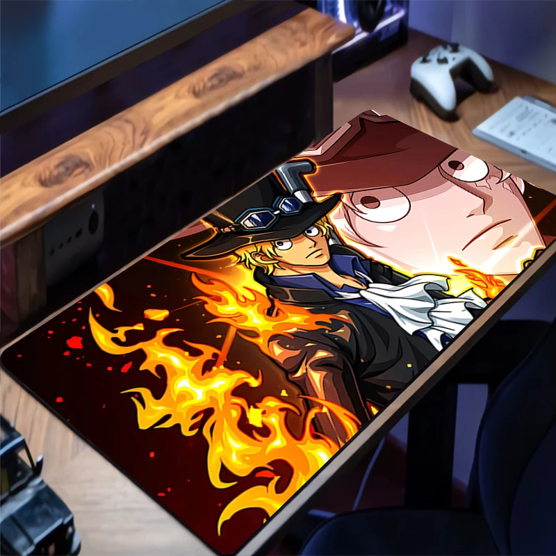 

Mousepad Gaming Accessories Computer Cabinet Extended Mat One Piece Sabo Non-Slip Mouse Pad Anime Keyboard Pad Office Desk Mat