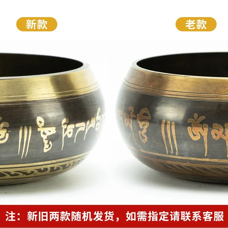 Nepal handmade Buddha sound bowl sound therapy yoga meditation singing bowl Tibet prayer bowl metal craft home decor ornaments