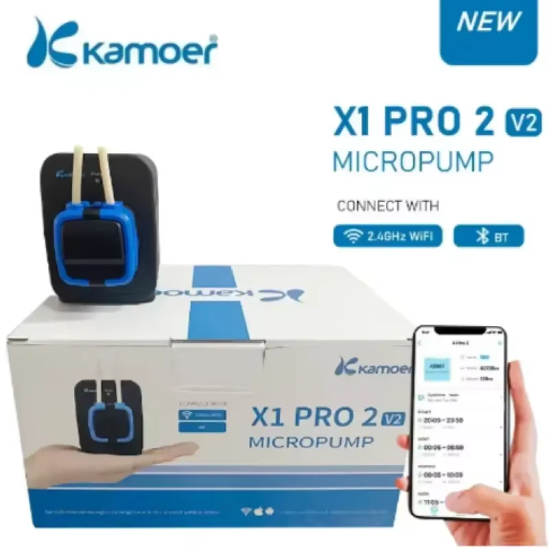 

Kamoer X1 PRO 2 V2 одноканальный интеллектуальный Bluetooth Wi-Fi приложение дозирующий насос аквариумный насос питательный капельный насос