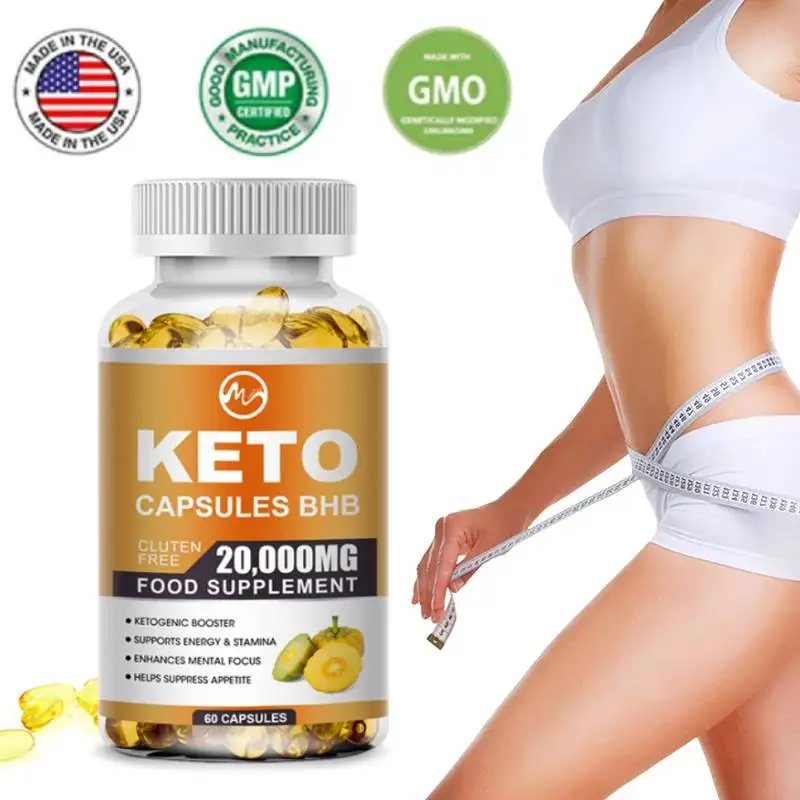 

Капсулы для похудения Minch Organic Ketone, 20000 мг, сжигатель жира, подавление аппетита, повышение энергии, без ГМО, без глютена, пищевая добавка