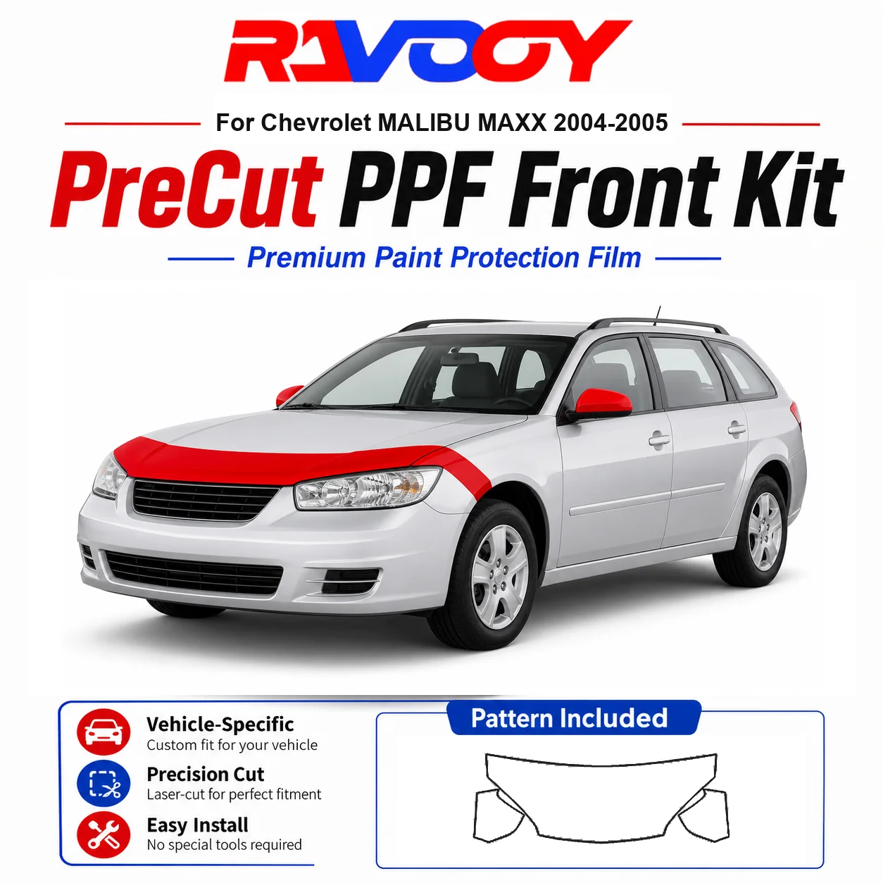

8.5mil TPU Precut PPF Kit For 2025-2026 Acura ADX - Hood, Partial Fenders & Full Mirror Set - Self-Healing Gloss Clear Bra Film
