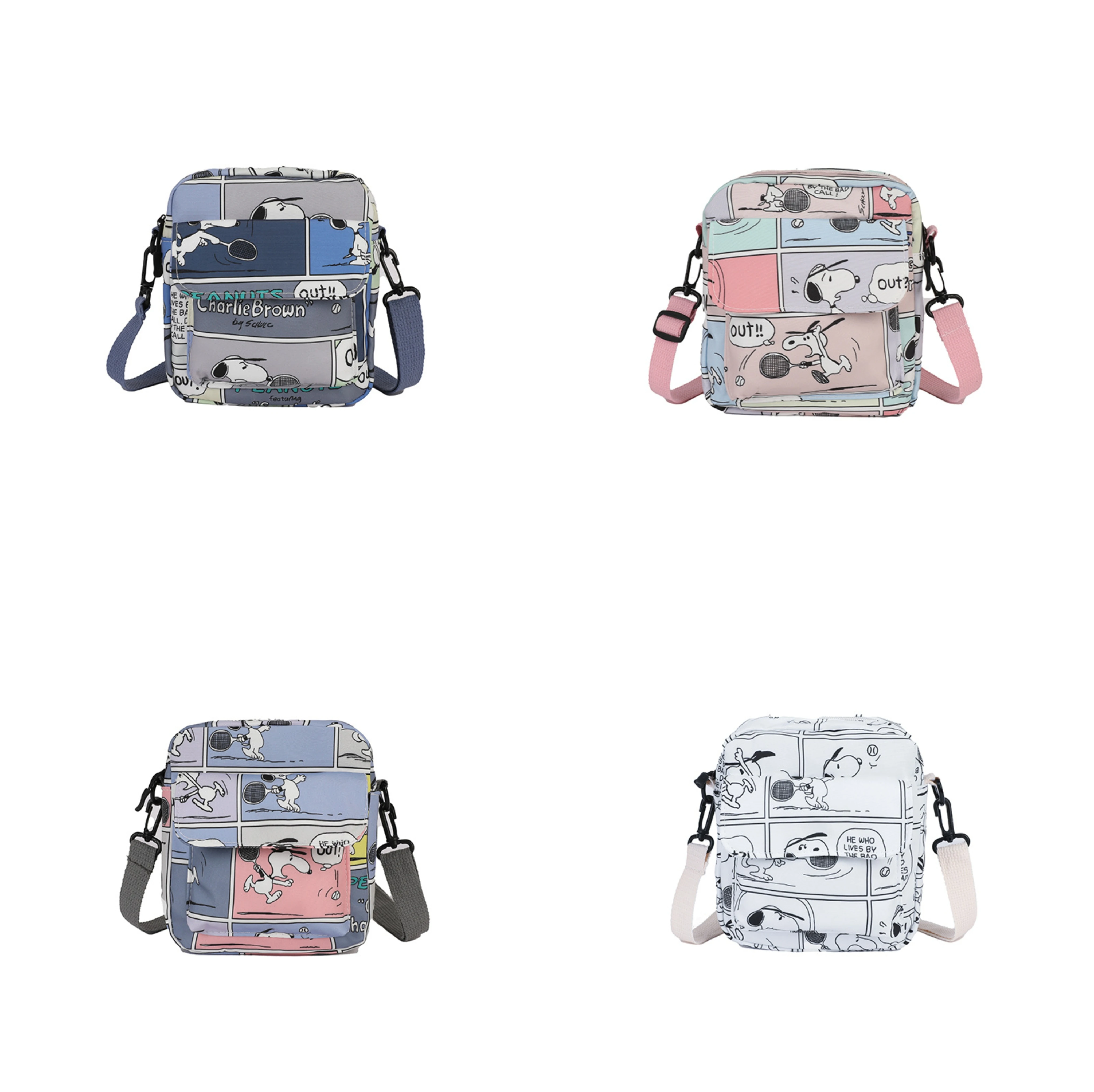

New fashion printing high value canvas bag shoulder crossbody cell phone bag large-capacity anime secondary bag