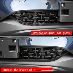 Black Color Front Bumper lower middle mesh Grille Grill Decoration Panel Cover external Accessories For Mazda CX-5 CX5 2022 2023