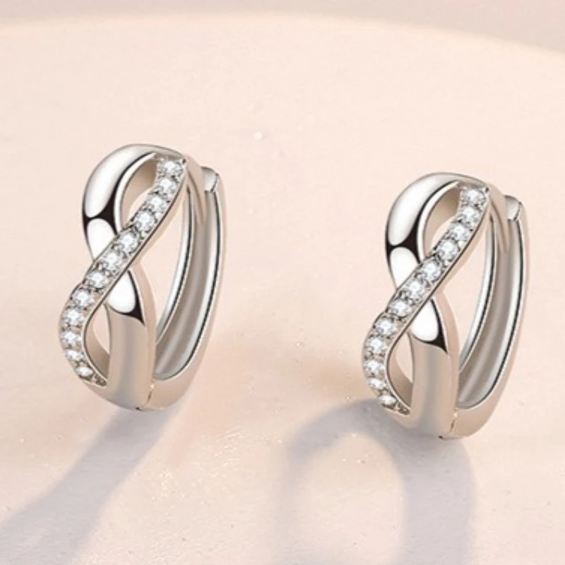 

Серьги с муассанитом цвета D, классические блестящие серьги-кольца из стерлингового серебра 925 пробы для женщин, изысканные ювелирные изделия