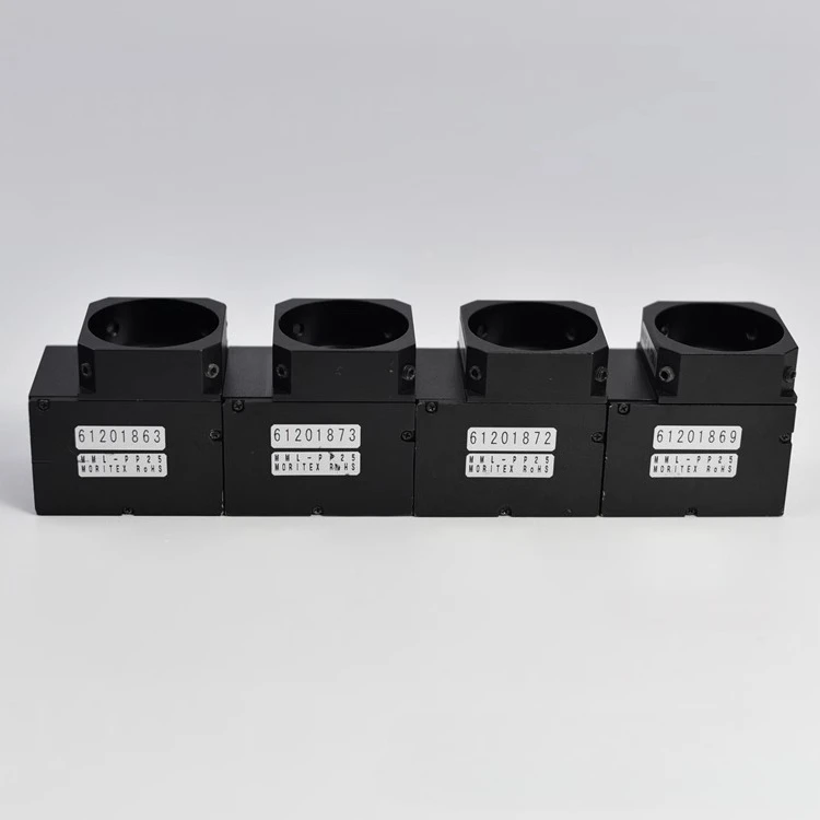 

90% of the new MORITEX MML-PP25 telecentric lens, front 90-degree angle prism, interface diameter 25m