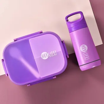 휴대용 전자 레인지 도시락 상자, 학생 및 직장인을 위한 3 칸 도시락 