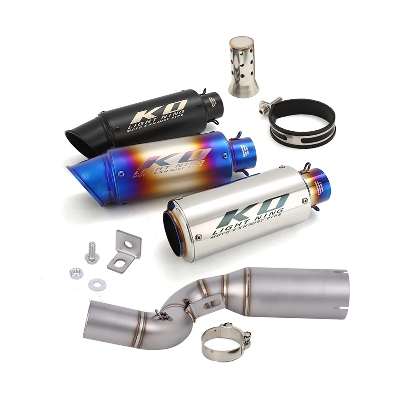 Mid Link Pipe Motorcycle Exhaust Slip On 51mm Muffler Escape With DB Killer Modified For Duke 390 250 GEN3 125 2025 2026