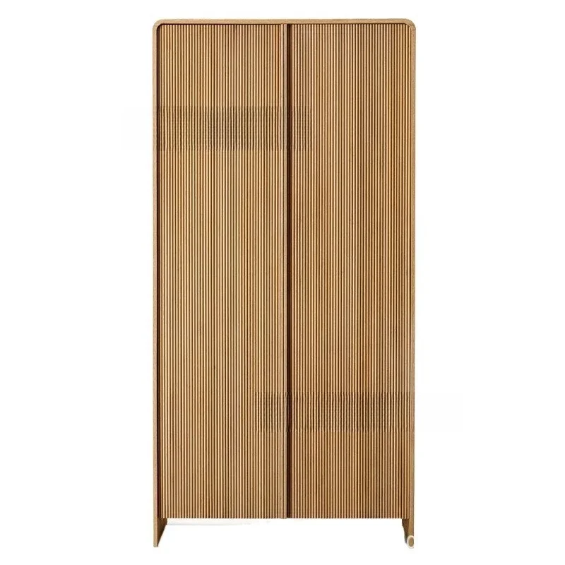 American solid wood wardrobe double door French door storage side decorative cabinet