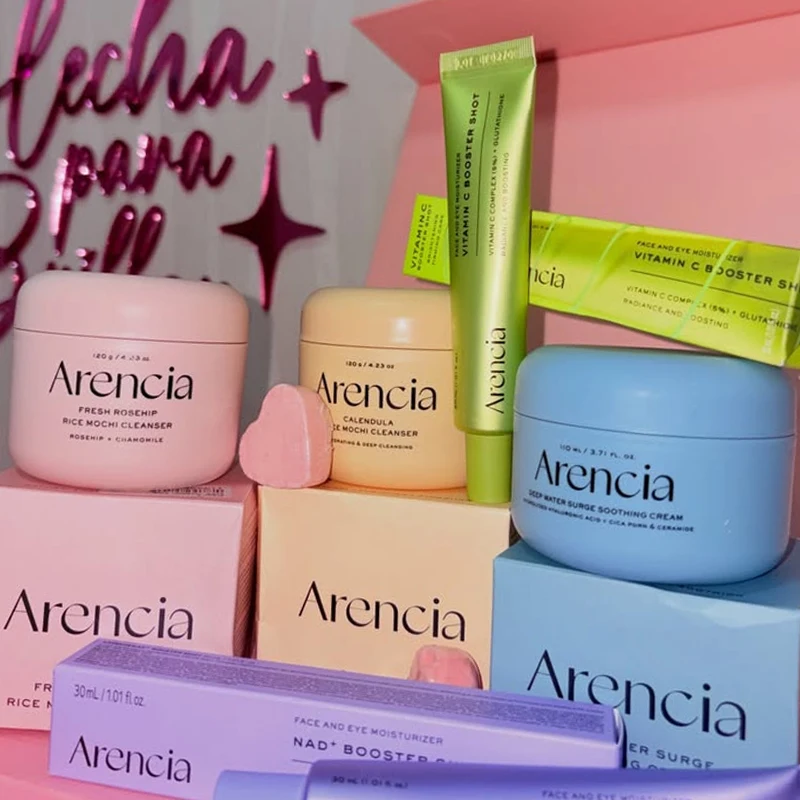 Arencia Vitamin C Multiple Sets Booster Shot Face Eye Cream Brightens Skin Tone Provide Antioxidant Benefits Cream Face Sincare